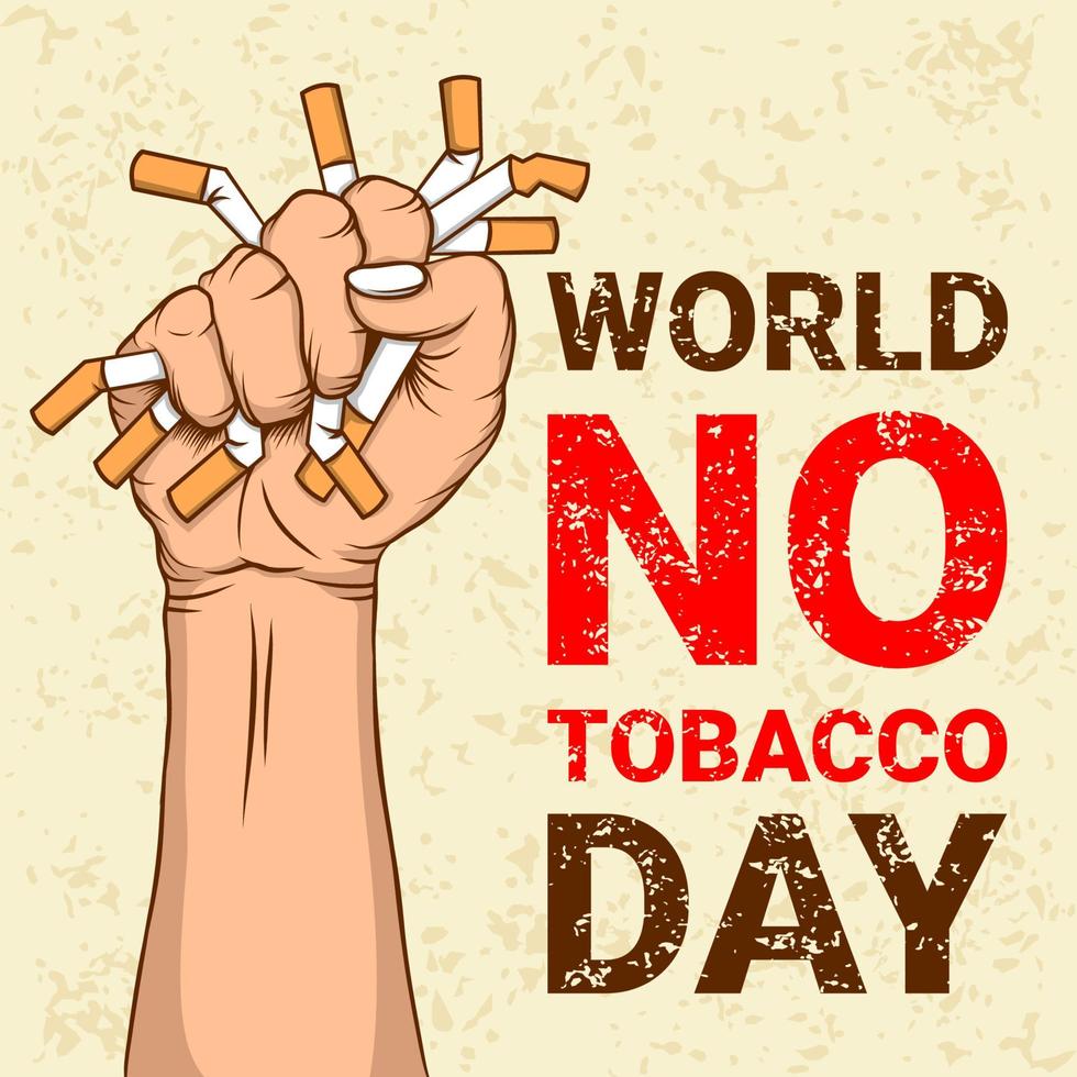 día mundial sin tabaco vector