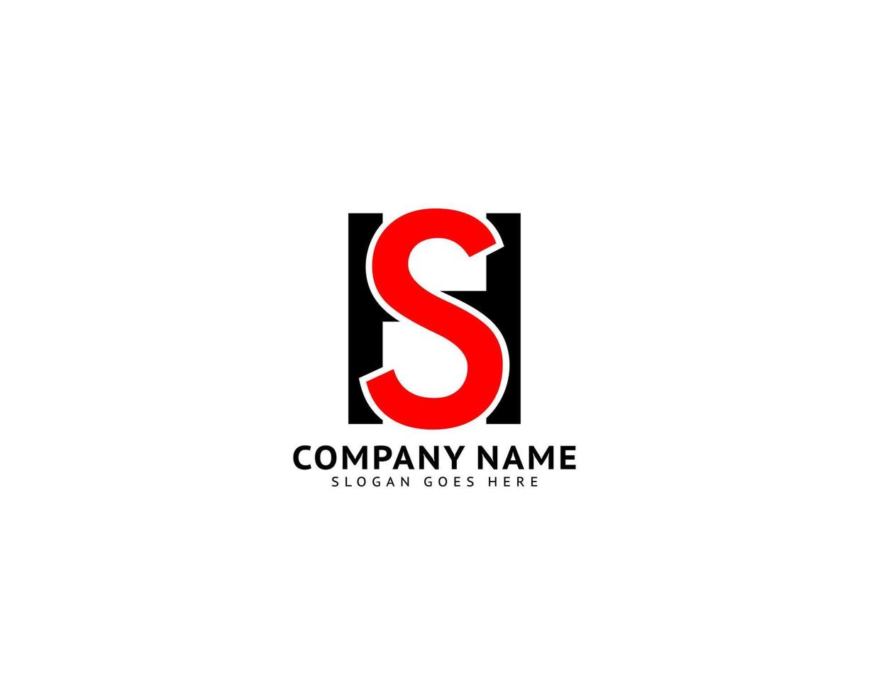 Initial Letter HS Logo Template Design vector