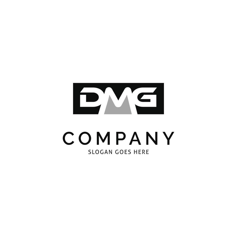 letra inicial dmg icono vector logo plantilla ilustración diseño