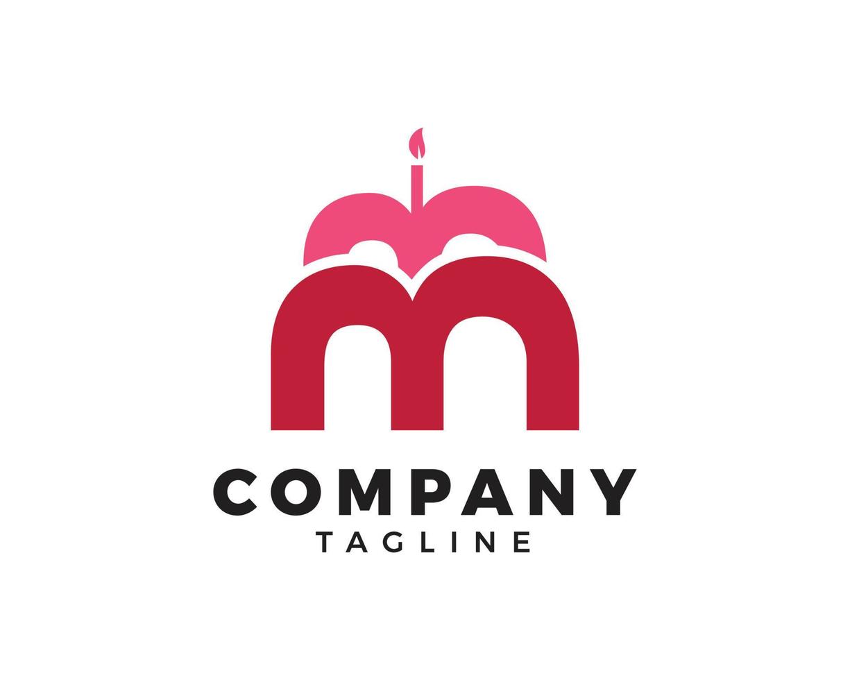Cake tart illustration vector for bakery logo template