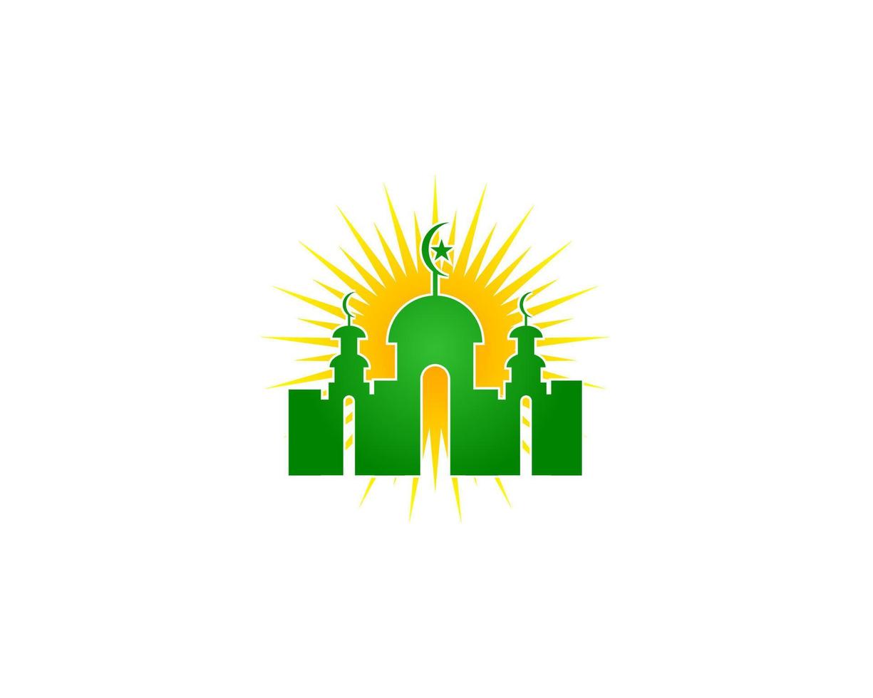 vector de diseño de plantilla de logotipo de mezquita