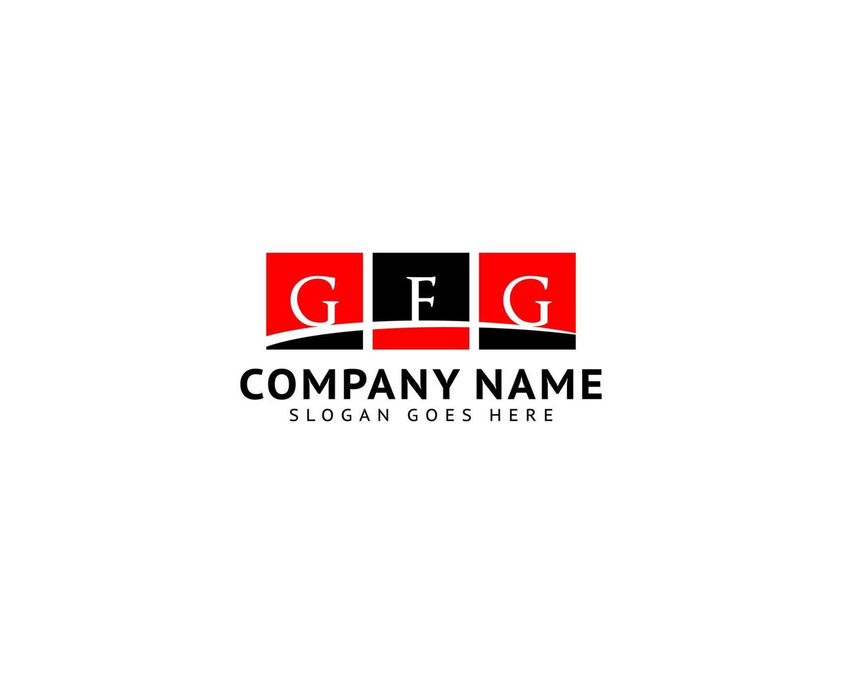 Initial Letter GFG Logo Template Design vector