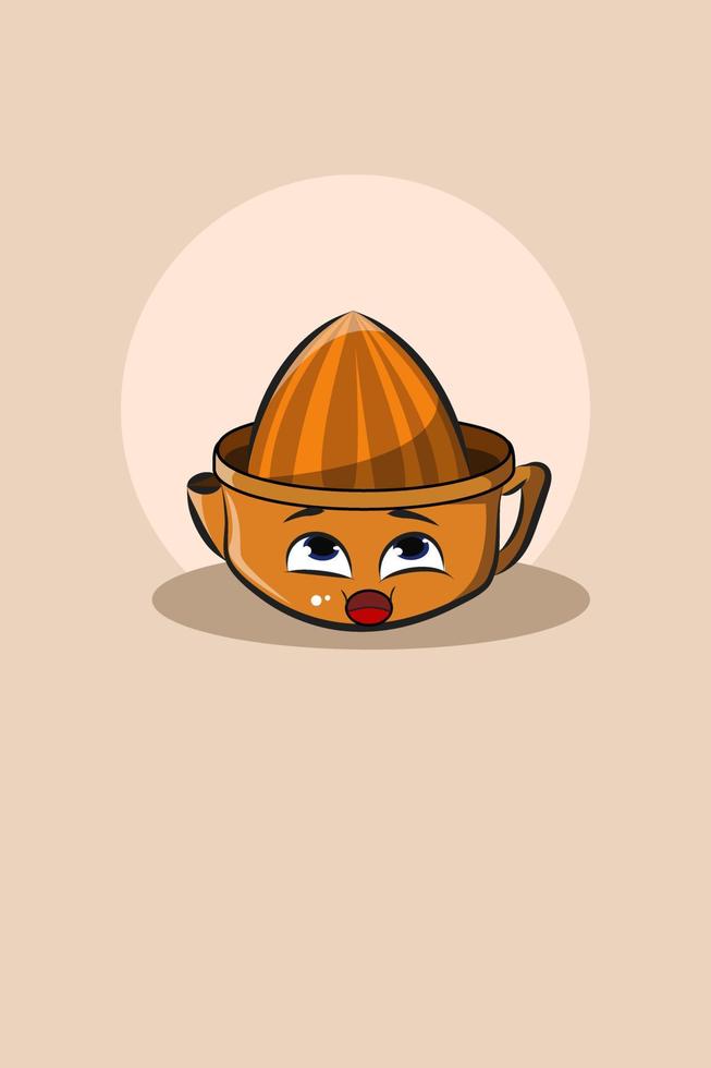 Cute squeezer character design illustration vector