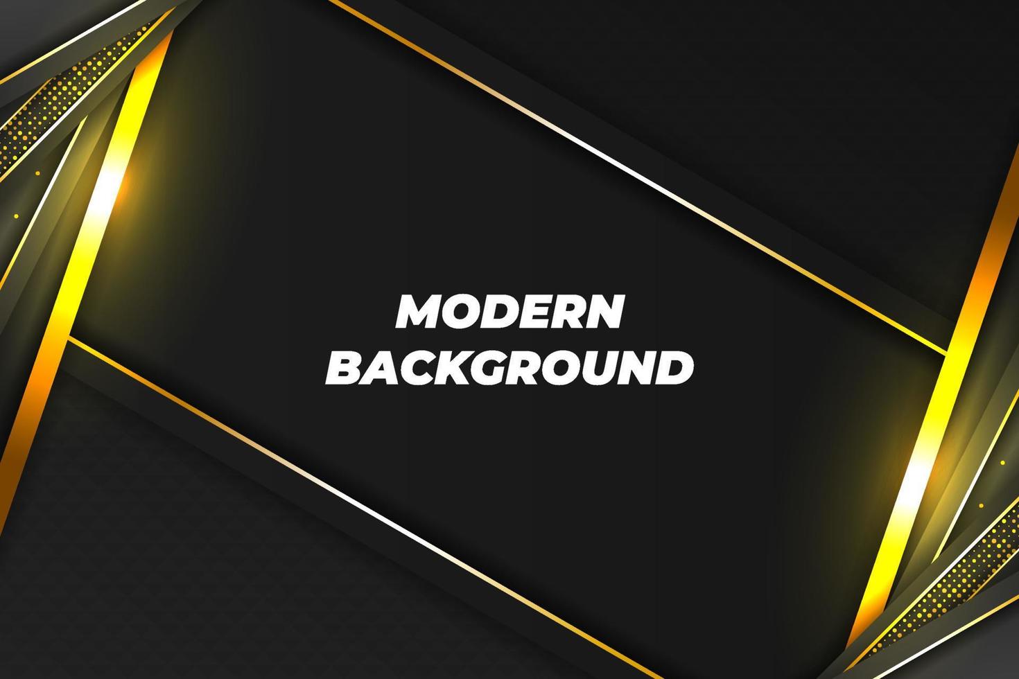 Modern background black and gold with element vector