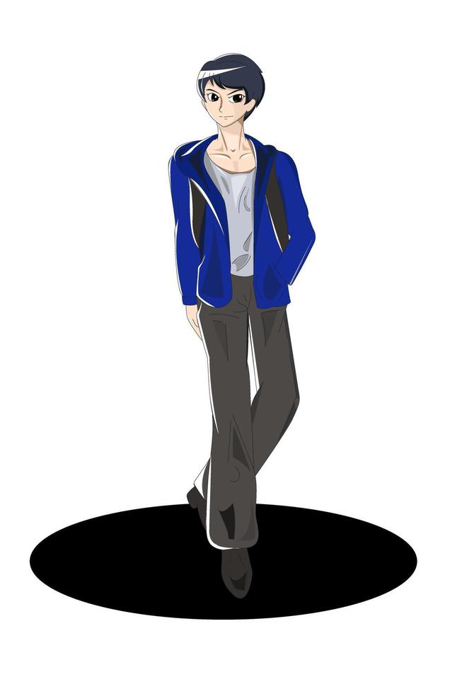 Boy with bag character design illustration vector