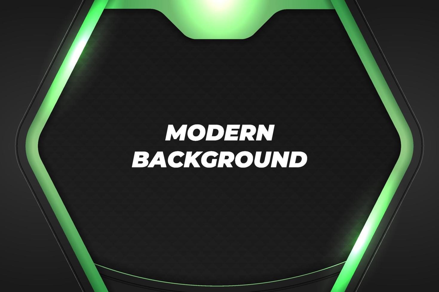 Modern background black and green with element vector