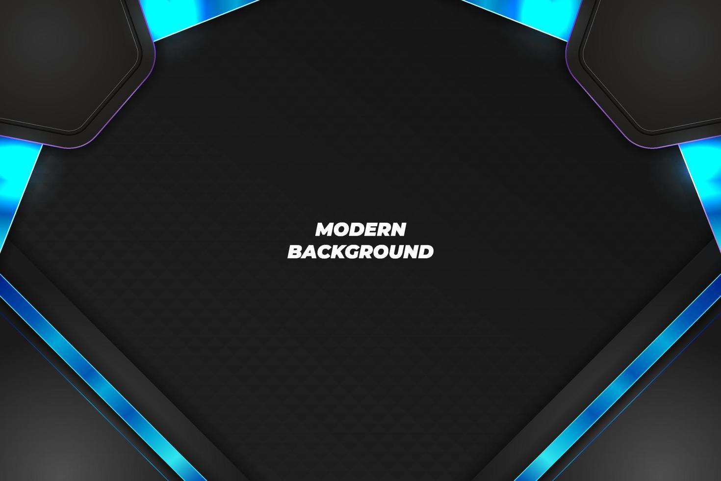 Modern background black and blue with element vector