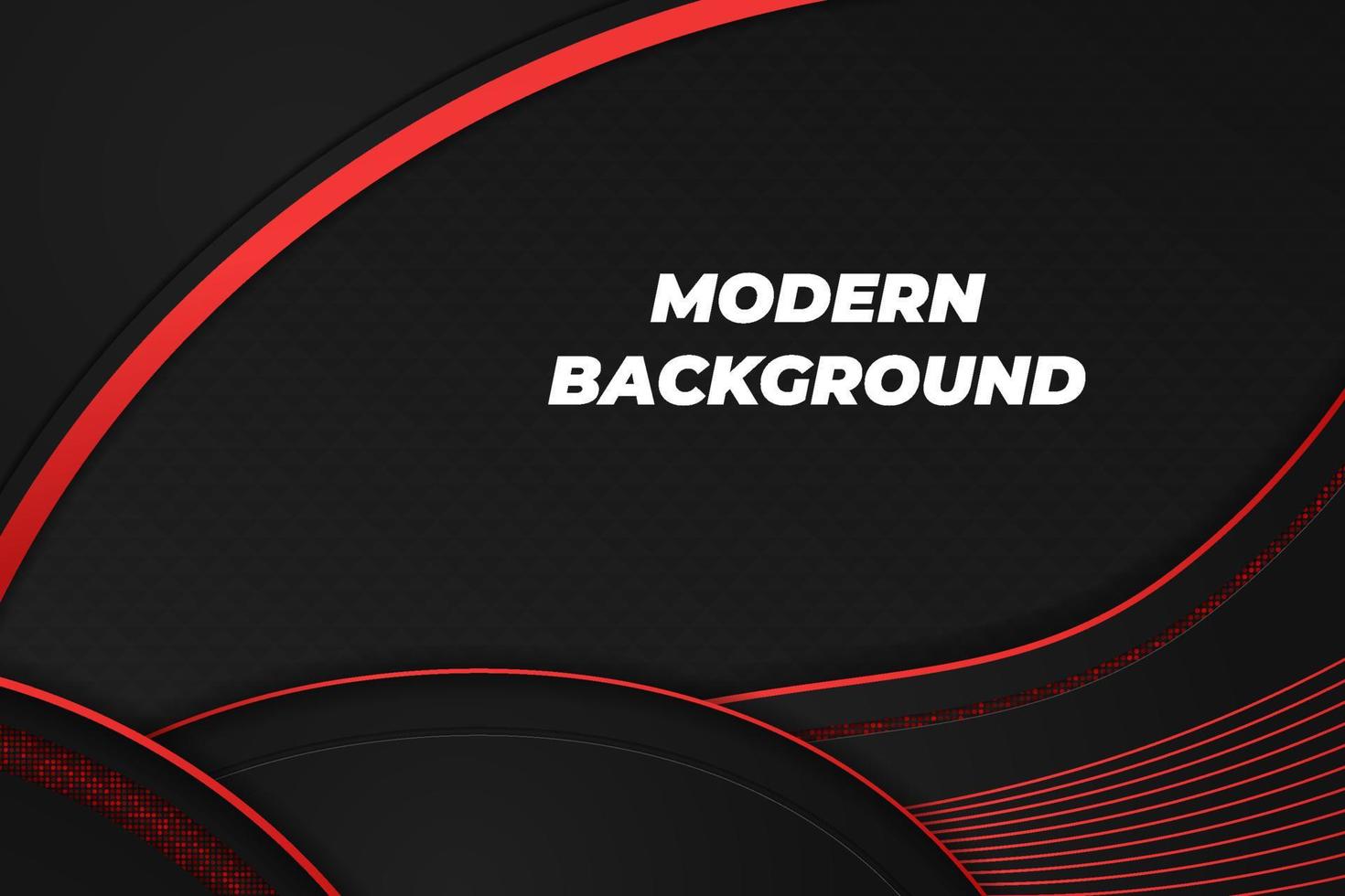 Modern background black and red with element vector