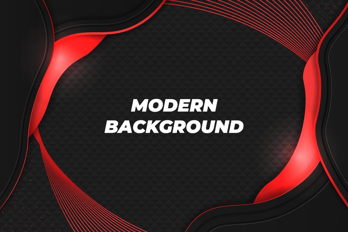 Modern background black and red with element vector