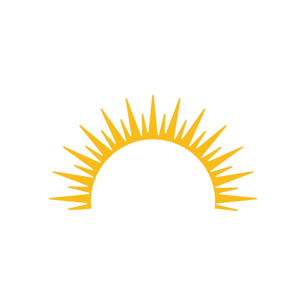 sun illustration logo vector