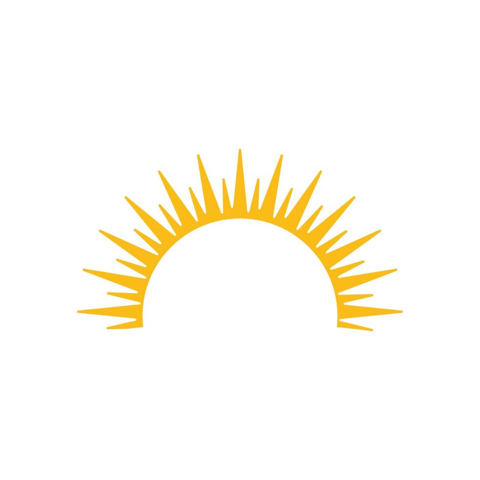 sun illustration logo vector