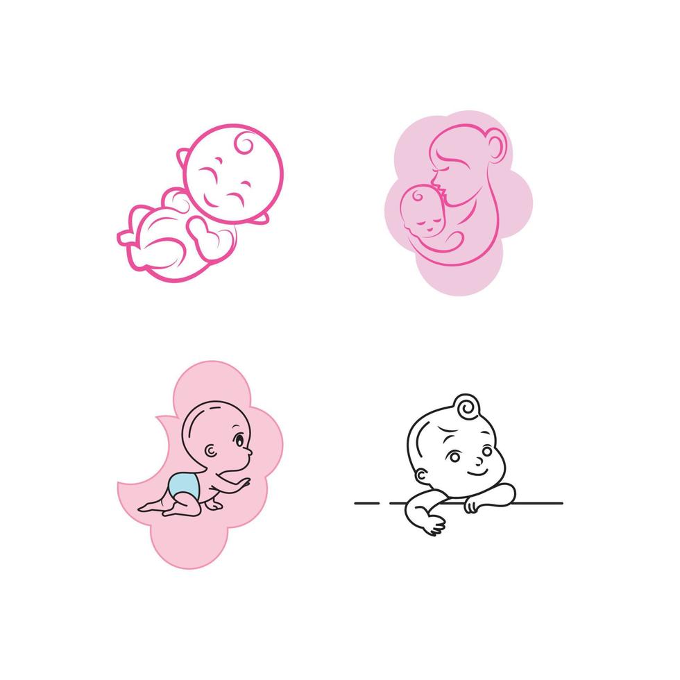 baby logo vector