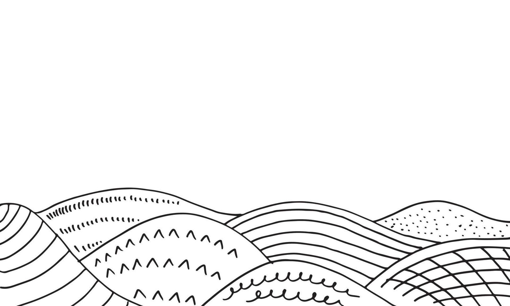 Cute cartoon meadow for background and  design concept. vector