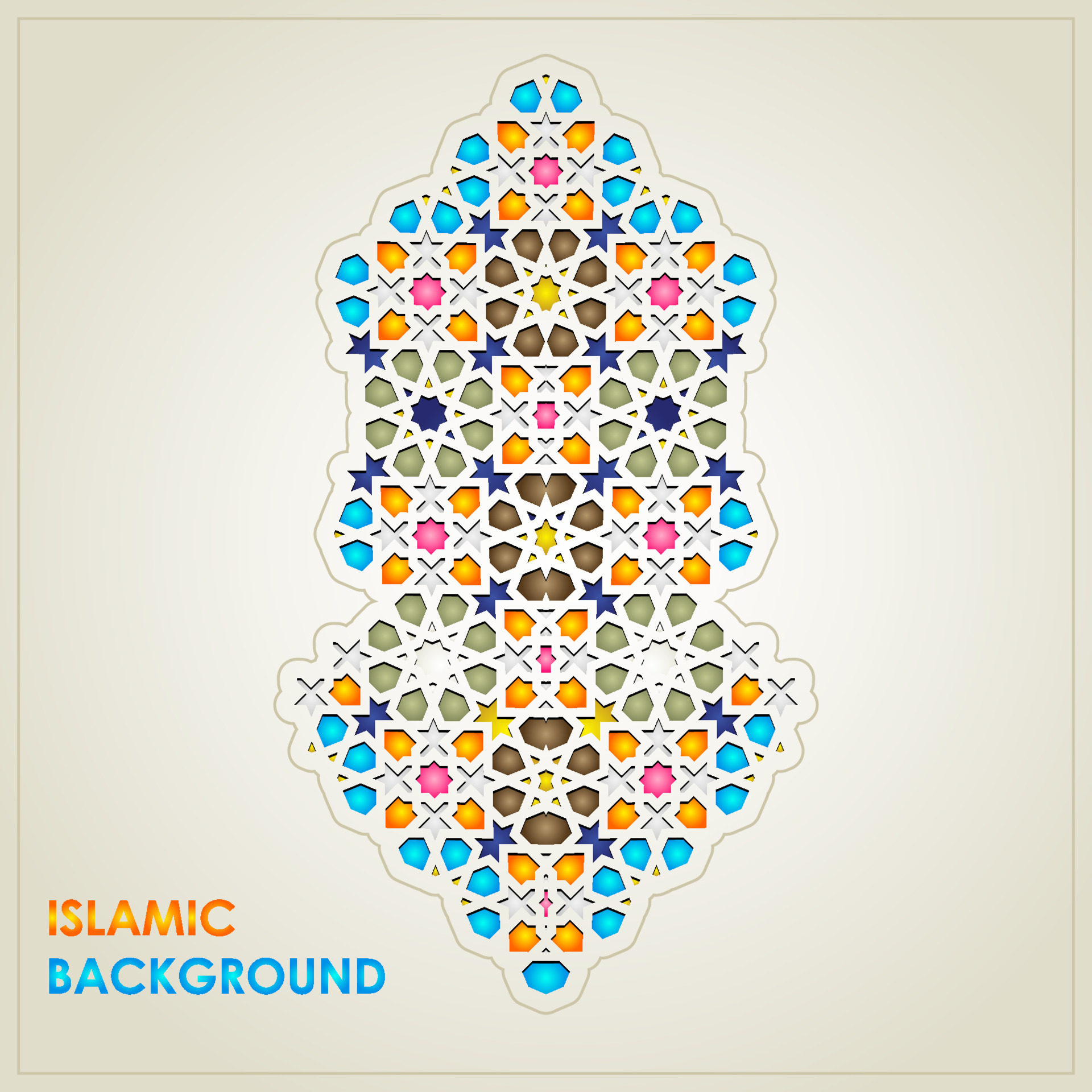 Islamic greeting card banner background with ornamental colorful detail of  floral mosaic islamic art ornament 5295130 Vector Art at Vecteezy