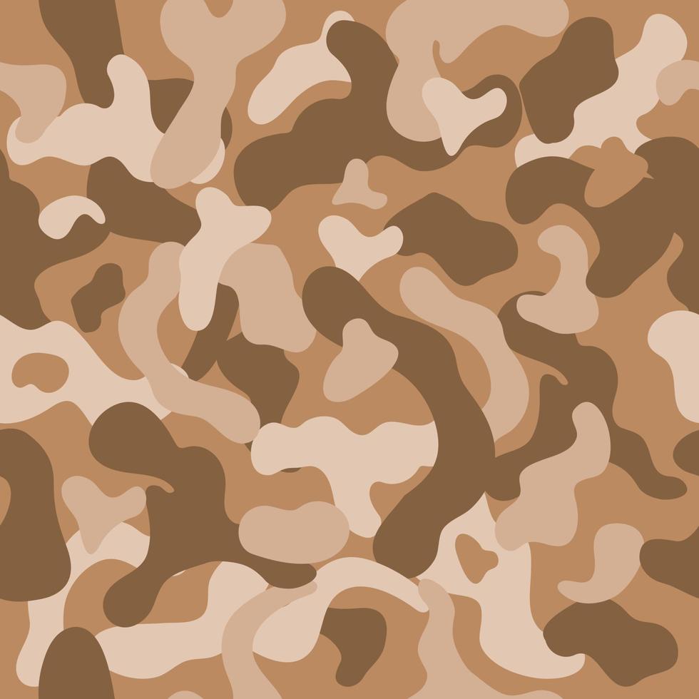 patrón vectorial sin costuras de camuflaje caqui del desierto arenoso del ejército. vector