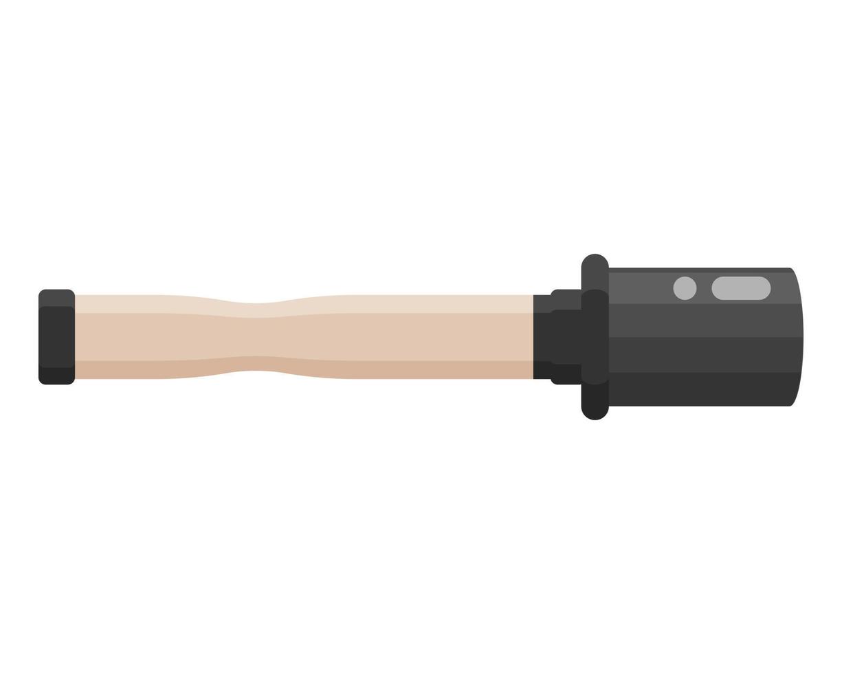German combat fragmentation anti personnel offensive hand grenade with a wooden handle. vector