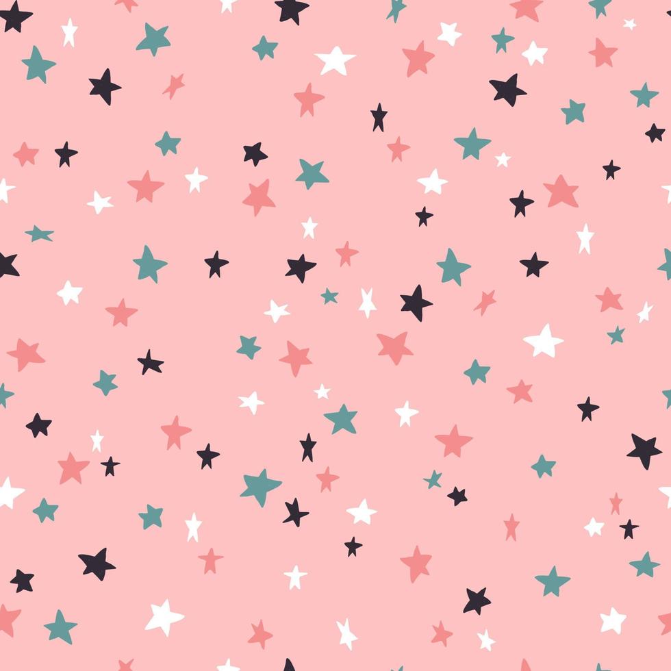 nursery seamless pattern with stars. Good for scandinavian wallpaper, wrapping paper, textile prints, kids apparel, etc. EPS 10 vector