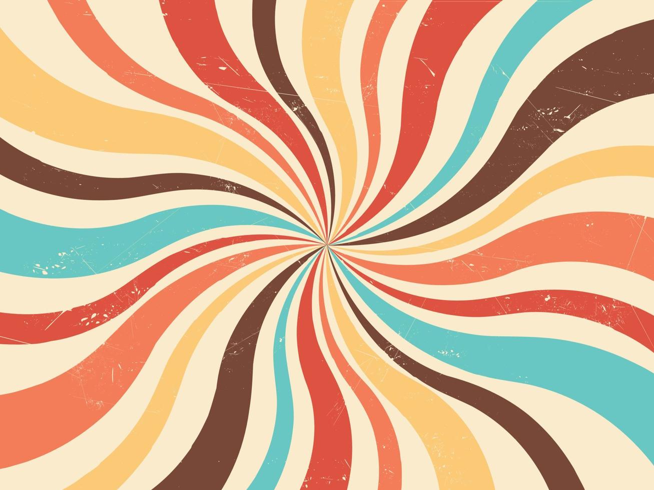 Twisted retro burst background vector
