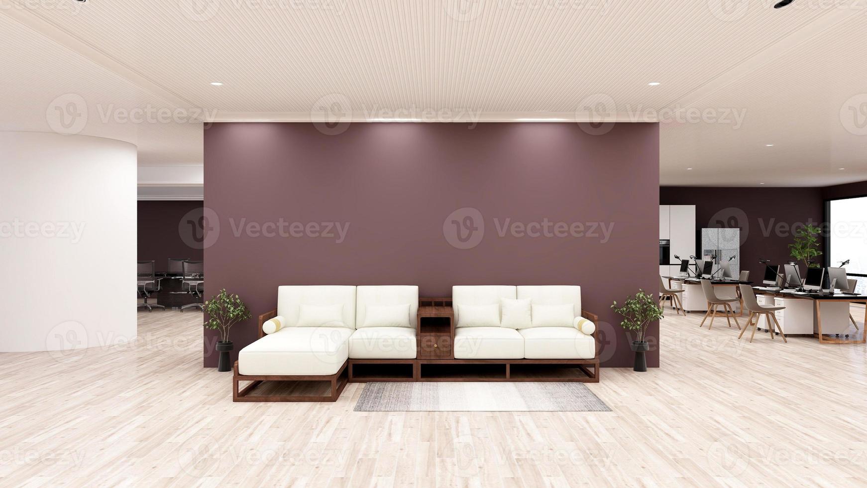 3d render office lobby waiting room photo