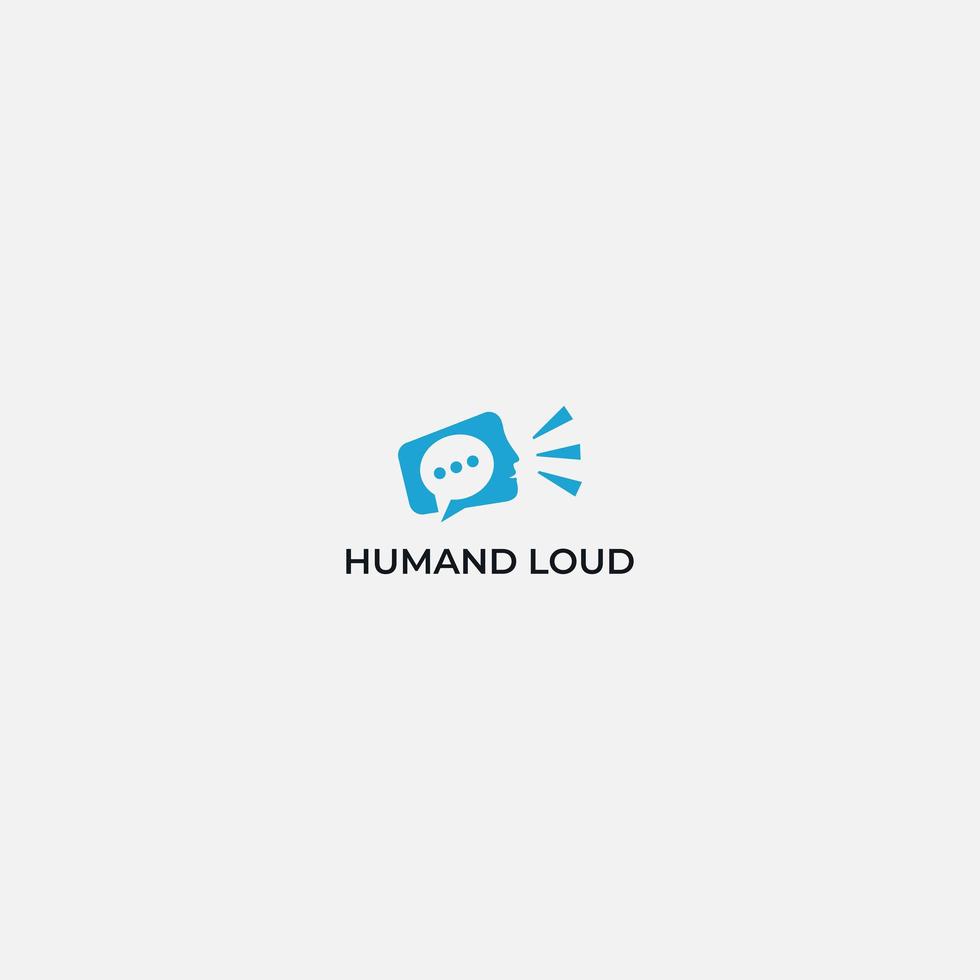 loud comment logo talking modern human vector