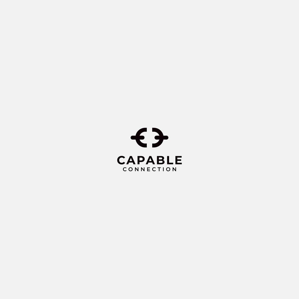 Capable chain Ring connection logo bonds vector