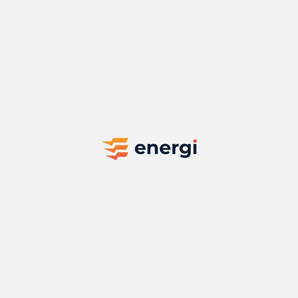storm blitz energy modern letter e logo vector