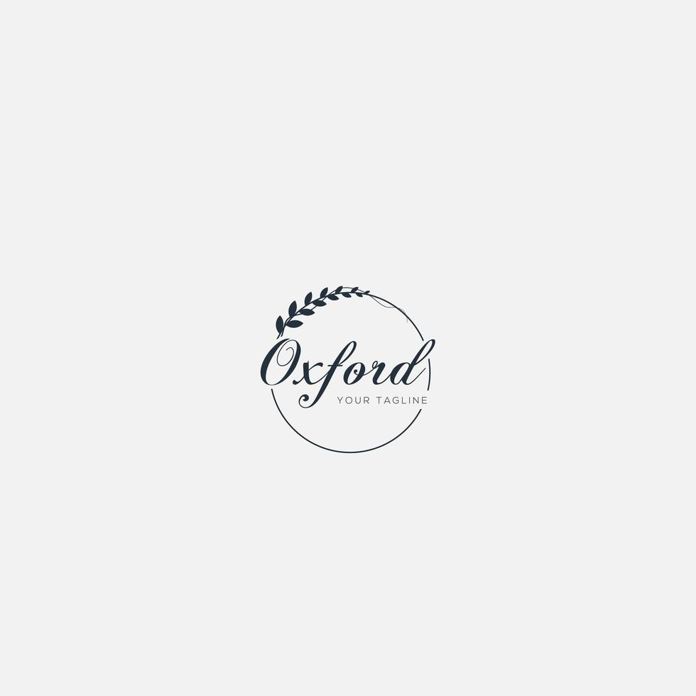 Simple and minimalist badge flower logo vector