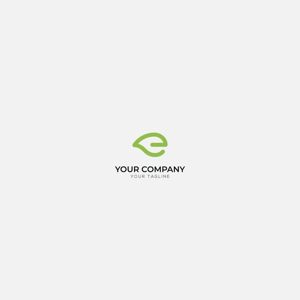simple Easy e commerce logo with leave and life vector