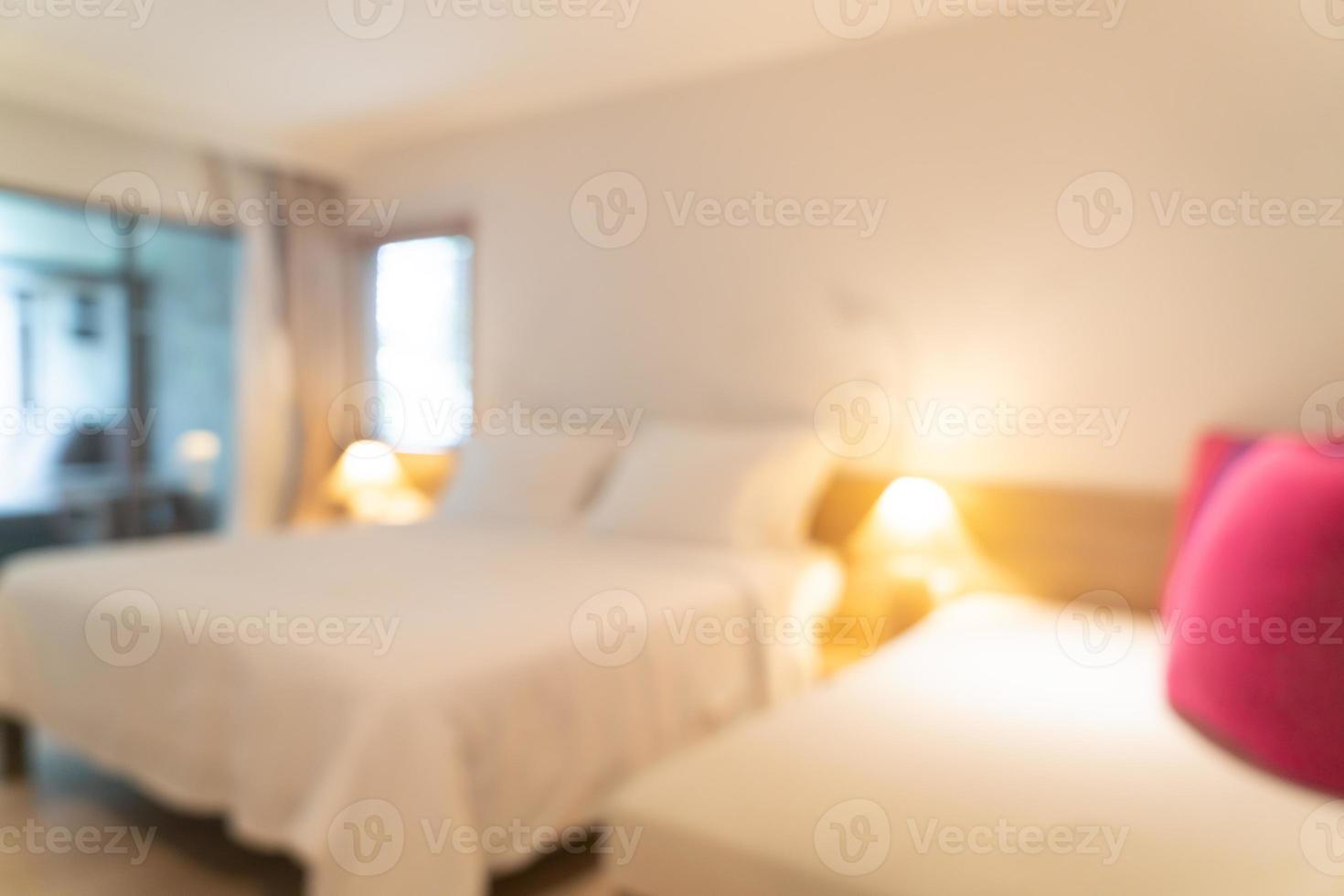 abstract blur bedroom for background photo