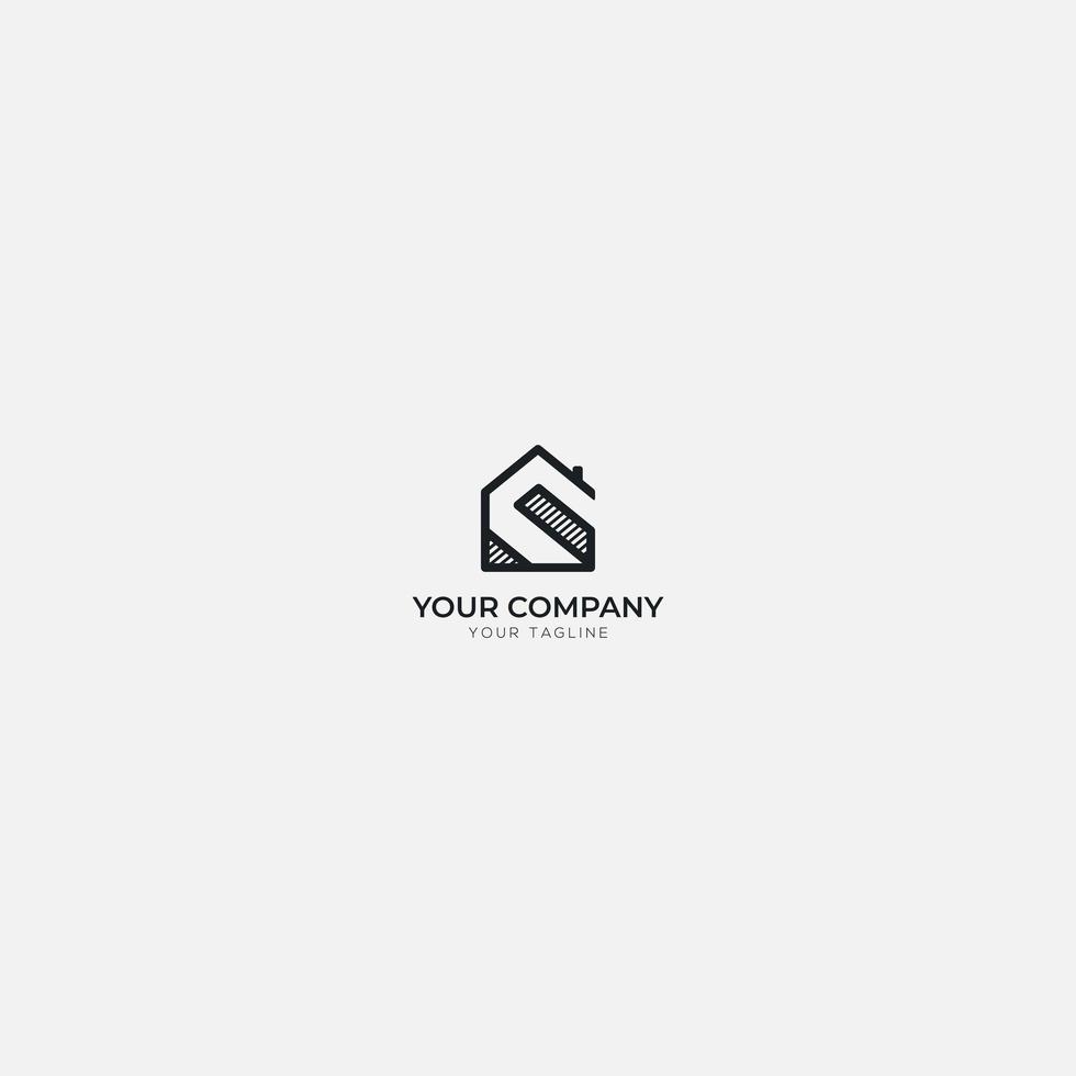 Letter G and Home Temporary Logo vector