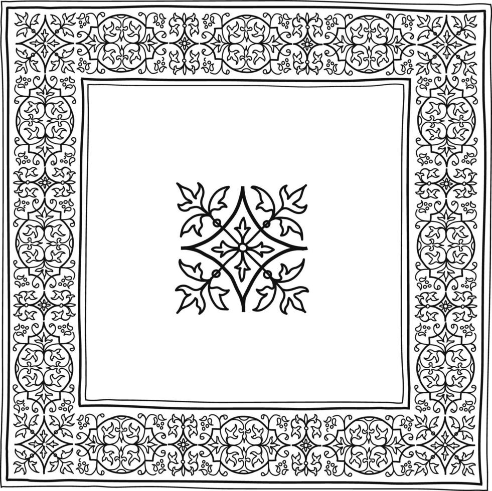 Print Vector drawing of ornamental frames Decorative Ornate Elements Vintage Badges, Labels and Frames