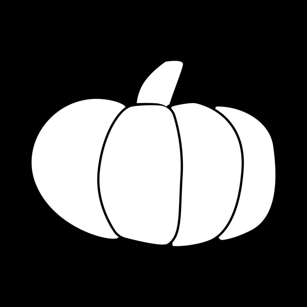 Pumpkin white color icon . vector