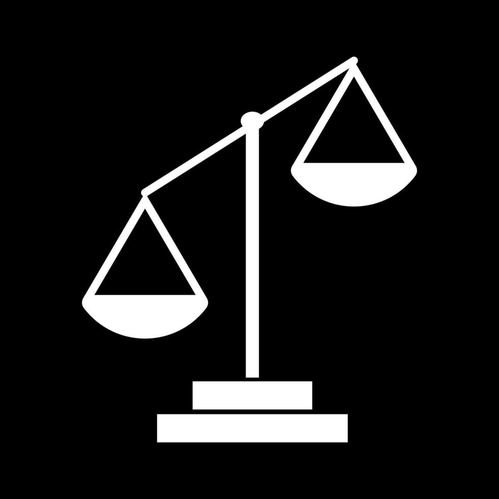 Law scale white color icon . vector