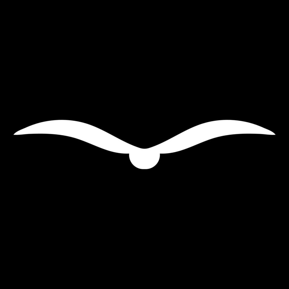 Bird white color icon . vector