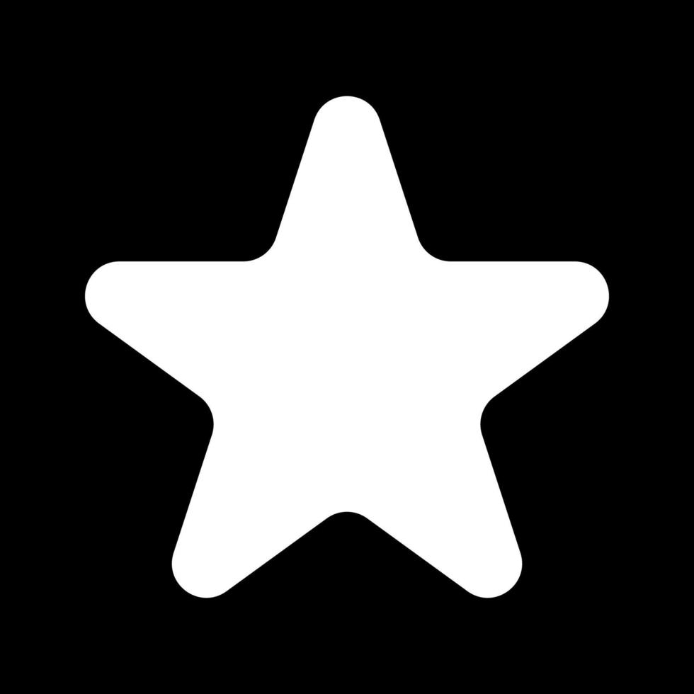 icono de estrella de color blanco. vector