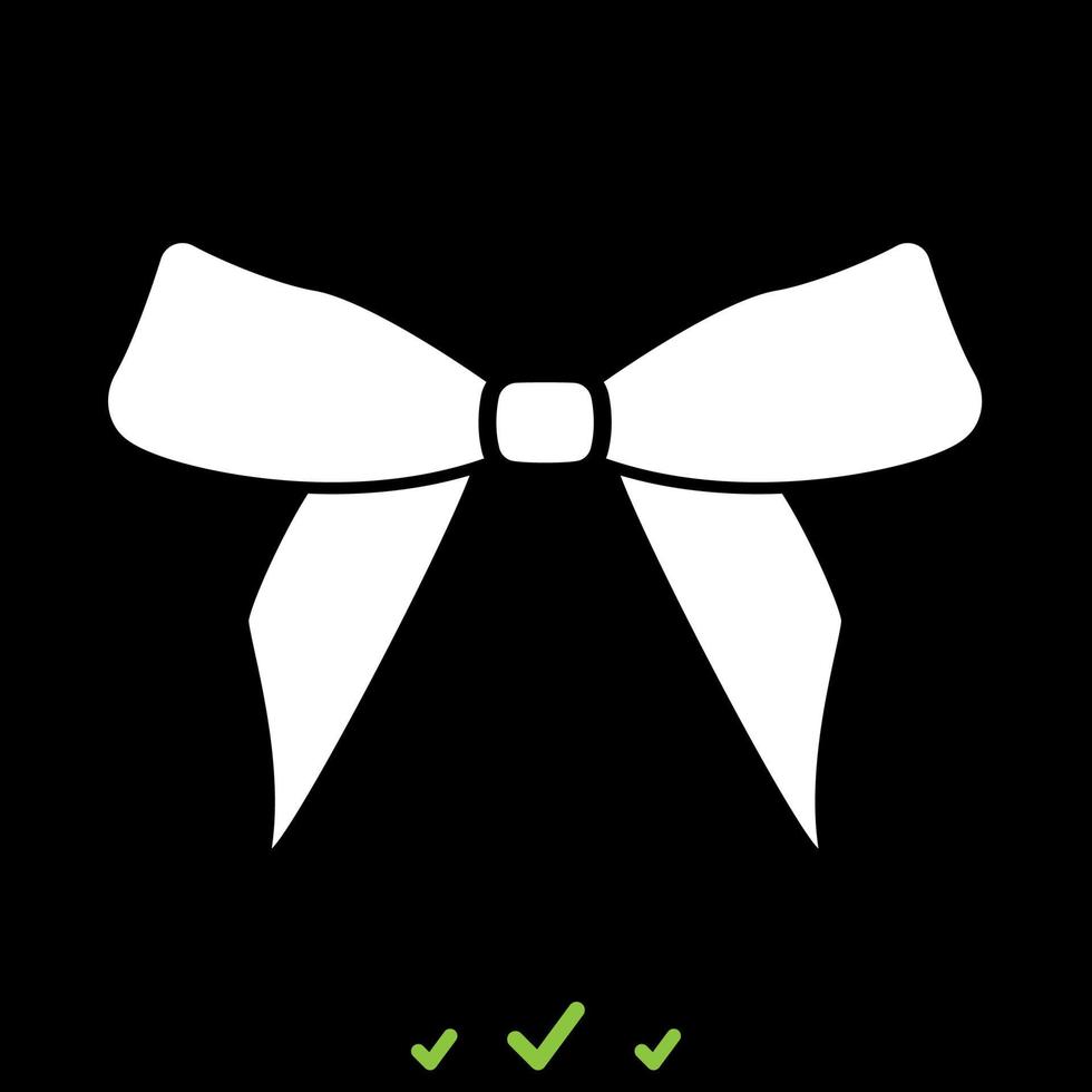 Bow it is white icon . vector