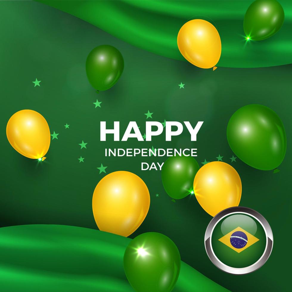 Brazil independence day posters vector