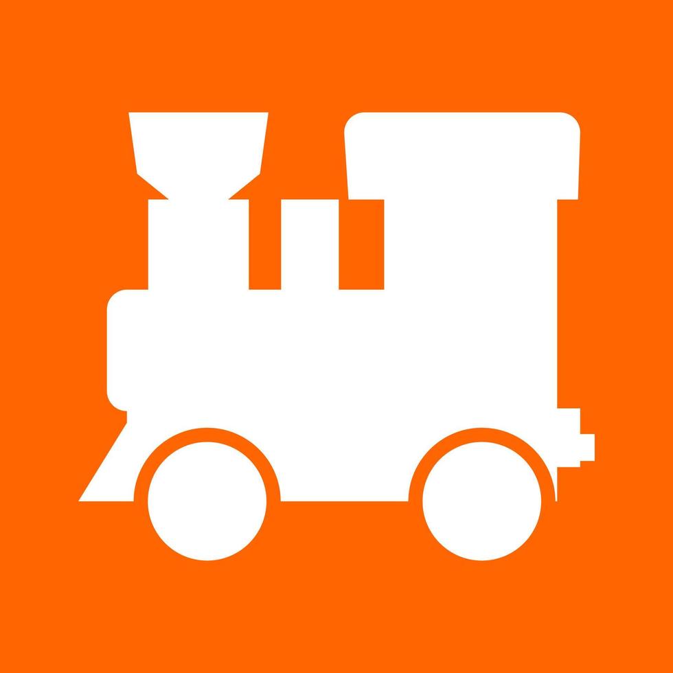 locomotora de vapor - icono blanco del tren. vector