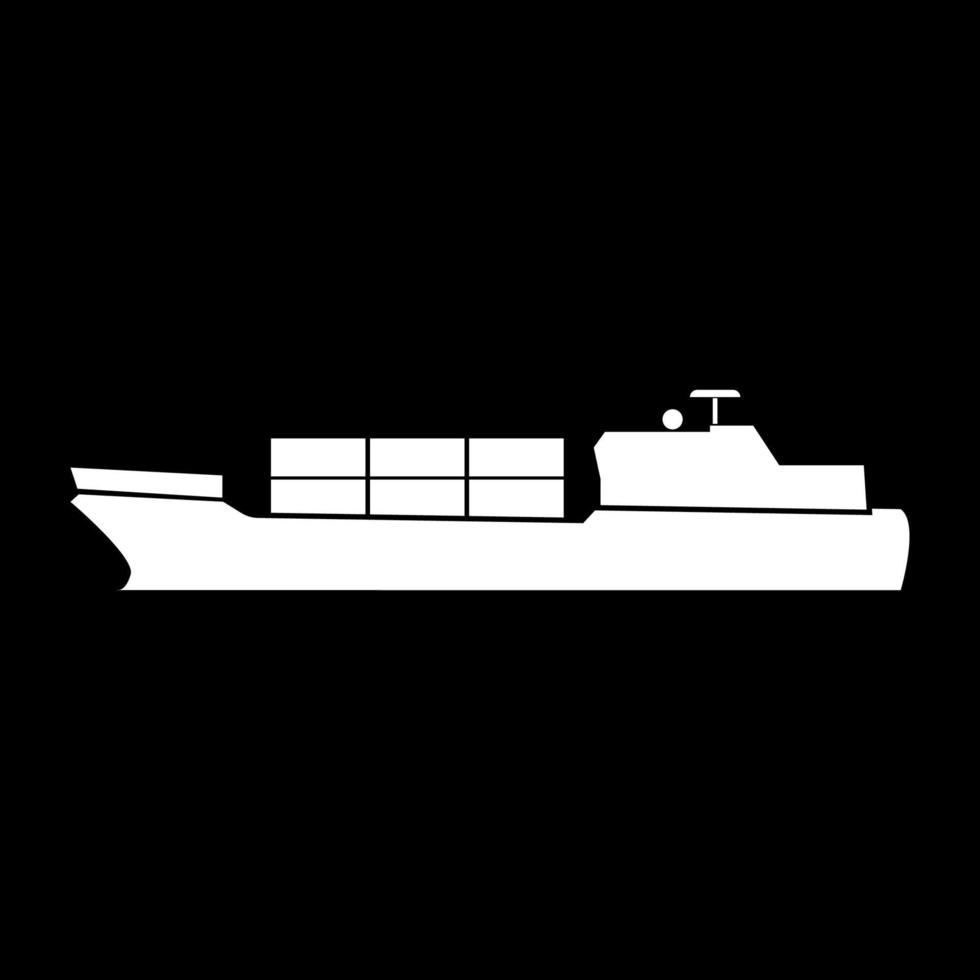 barco mercante es icono. vector