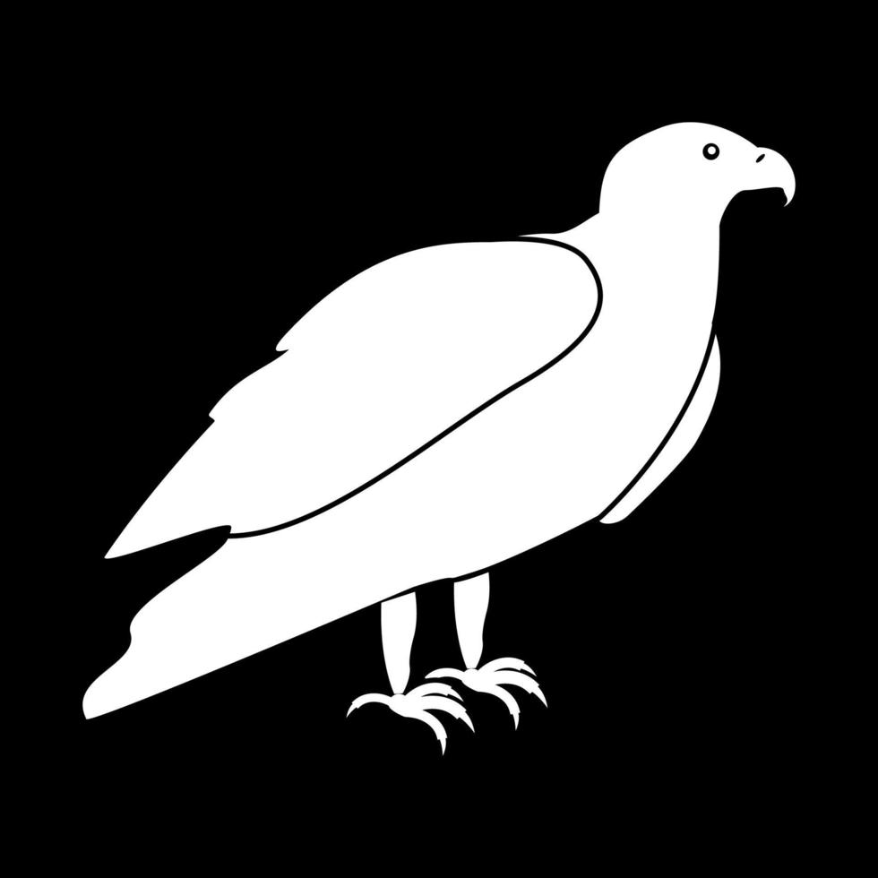 águila es icono blanco. vector