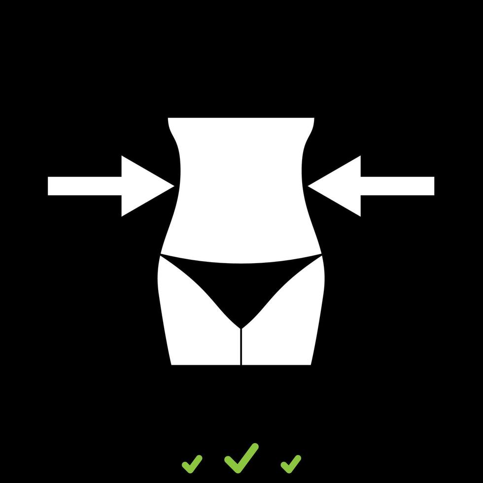 Slimming woman concept it is white icon . vector