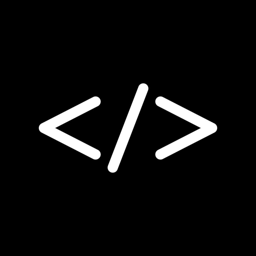 Symbol code white color icon . 5298384 Vector Art at Vecteezy