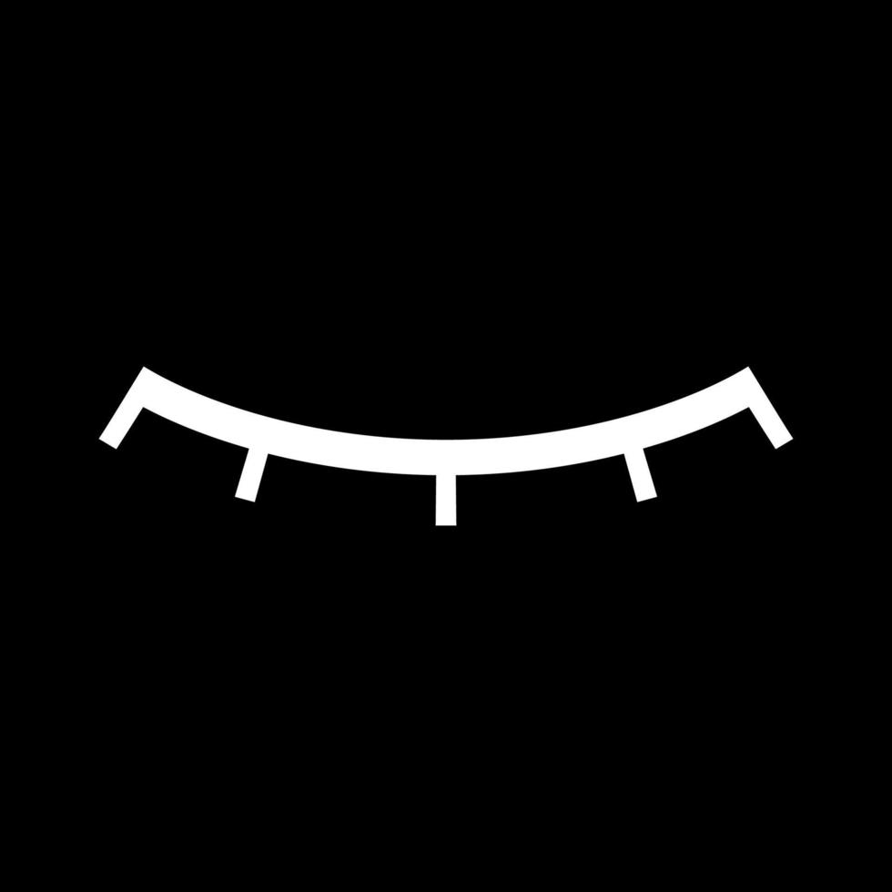 Closed eye white color icon . vector