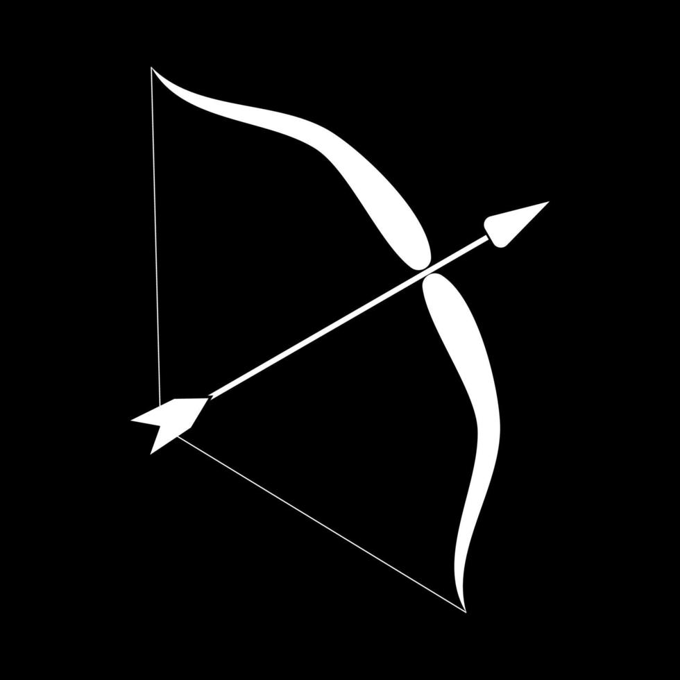 arco y flecha es icono. vector