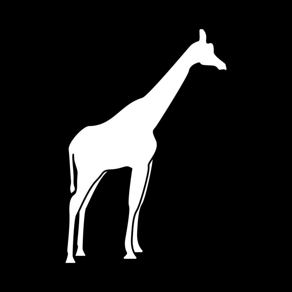 Giraffe it is white icon . vector