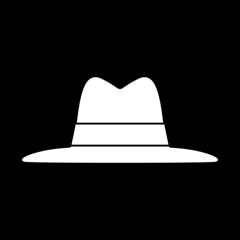 Hat it is white icon . vector
