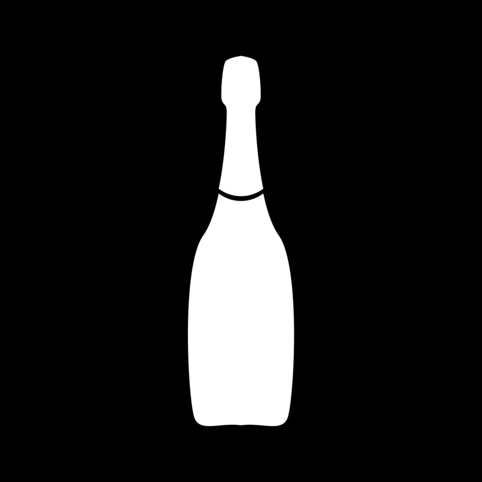 Champagne it is white icon . vector