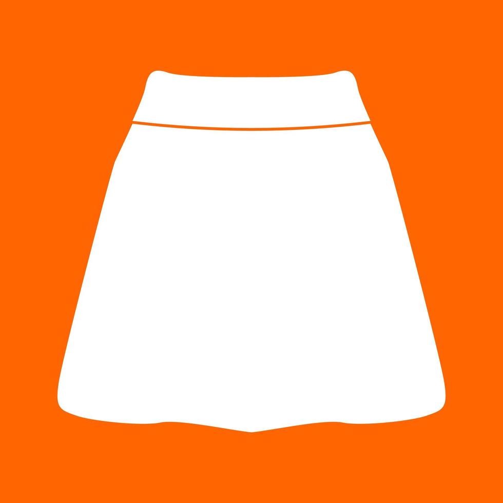 Skirt white icon . vector