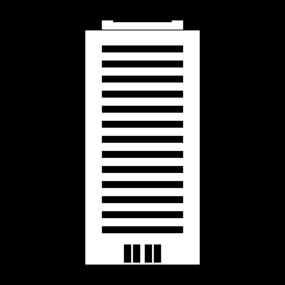 Building white color icon . vector