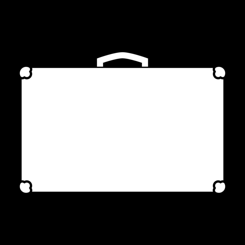 Suitcase white color icon . vector
